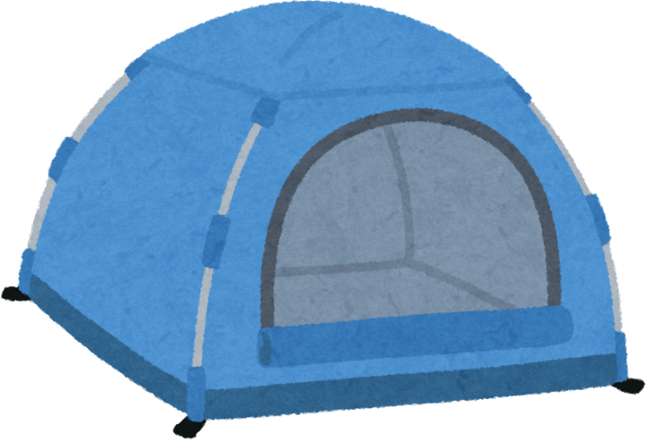 Illustration of a Blue Dome Tent